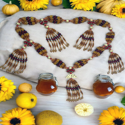 Mazo para Oshún (Ikolé)-(Abanico) / Necklace for Oshun (Ikole)-(Fan)