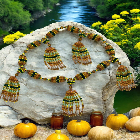 Mazo para Oshún Ololodi con Orula (Cristal) / Necklace for Oshun Ololodi with Orula (Glass)