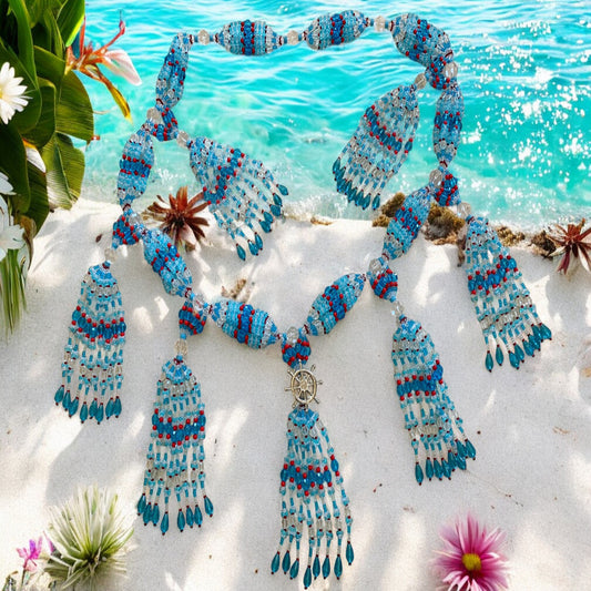 Mazo para Yemayá ( Achabá )-(Timón) / Necklace for Yemayá ( Achabá )- (Boat Wheel)